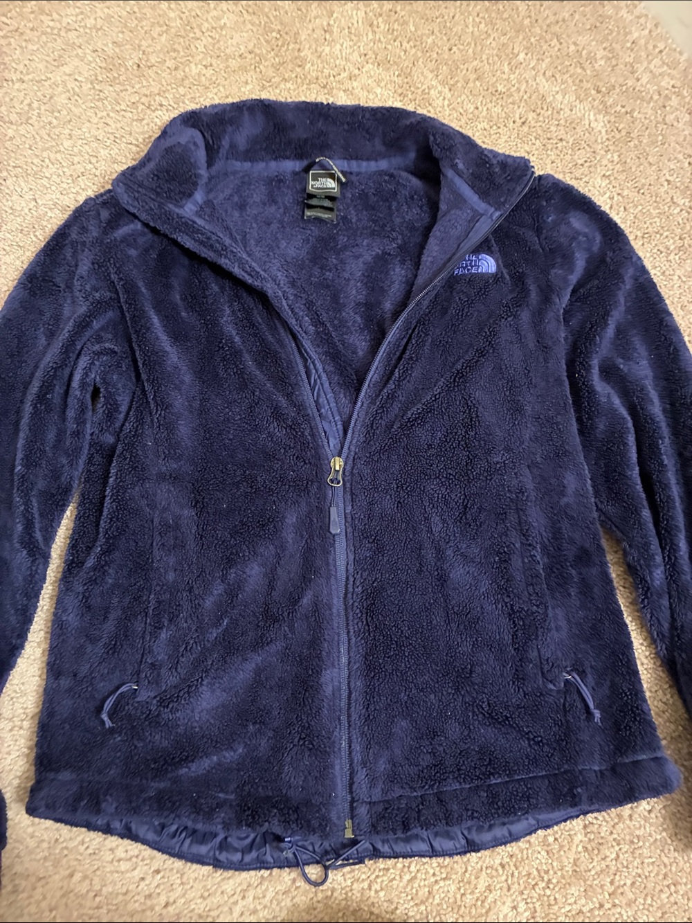 The North Face women’s medium Navy Fuzzy Full-Zip Jacket